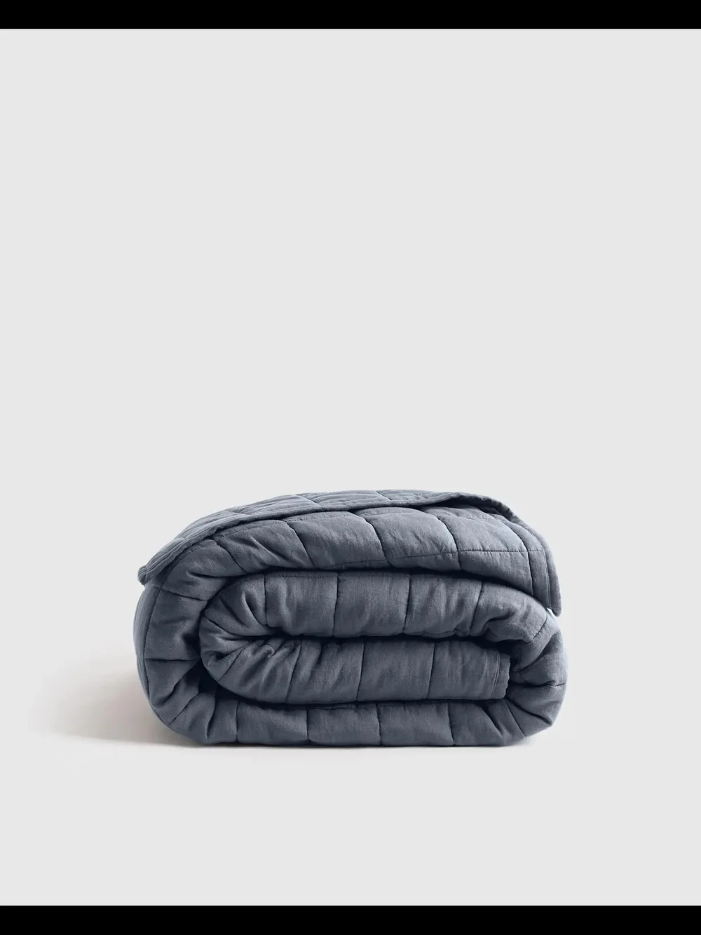 Quince cozy Quilted Weighted Comforter - Slate Blue